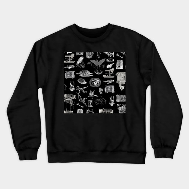 Wingbats - Gothic Miscellany in black. Crewneck Sweatshirt by winterwinter